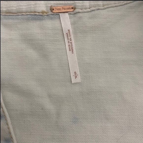 Free People acid wash denim tunic/mini dress - Picture 7 of 7